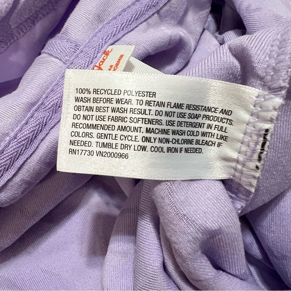 NWT Cat & Jack Kid's Hooded One-Piece Pajama- Lavender XL